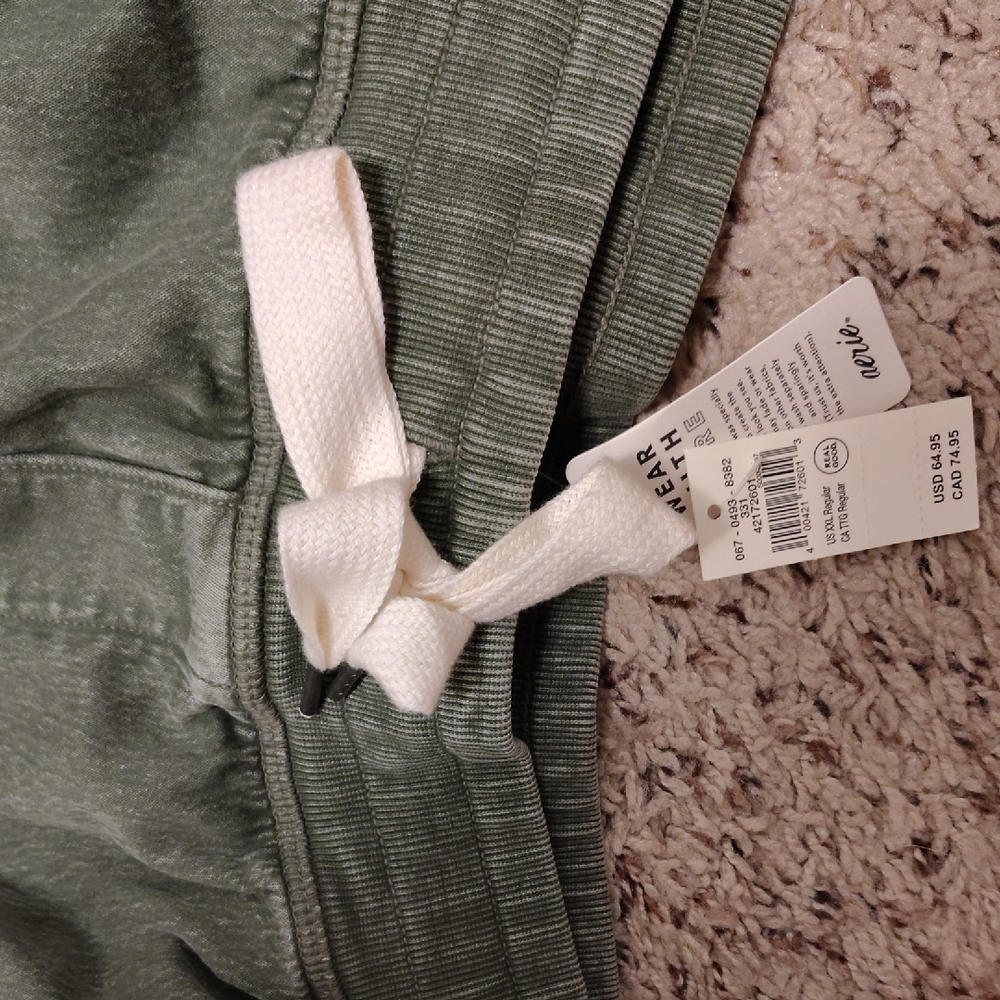 Aerie American Eagle Olive Light Pants XXL NWT - Picture 2 of 3